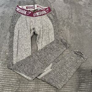 GYMSHARK Leggings Size Small Heather Purple gray with stretch Designer Workout